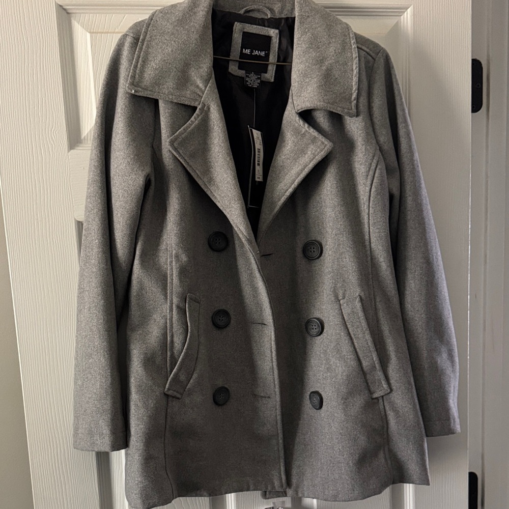 Me Jane Women's Charcoal Peacoat